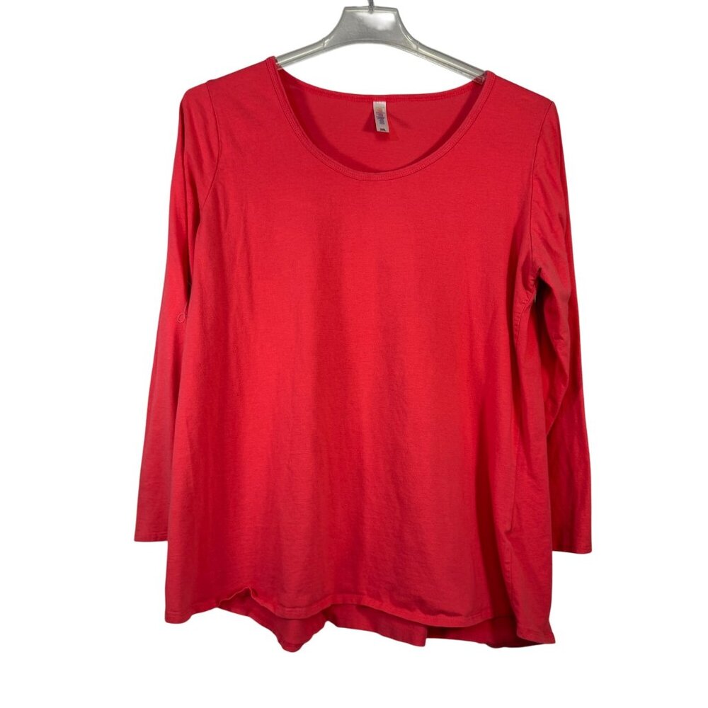 LuLaRoe Womens Size  3XL Coral Long Sleeve Top